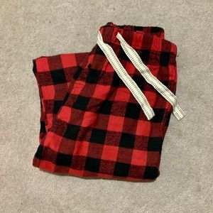 Pajama Pants PJ PJs - Red Black Plaid